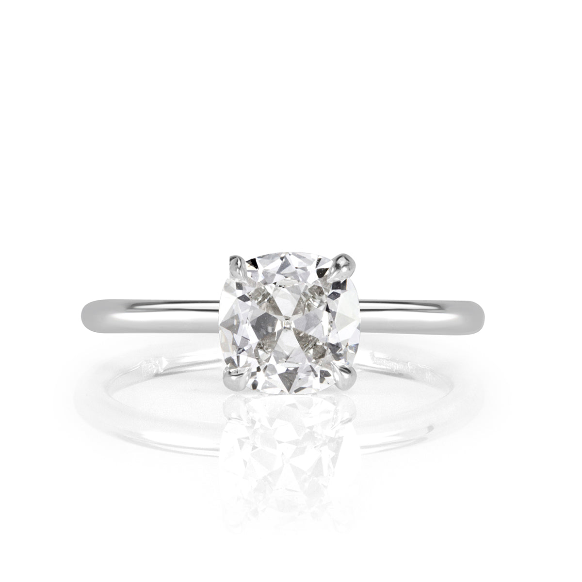 1.09ct Old Mine Cut Diamond Engagement Ring