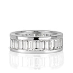 4.97ct Baguette Cut Diamond Eternity Band in 18k White Gold