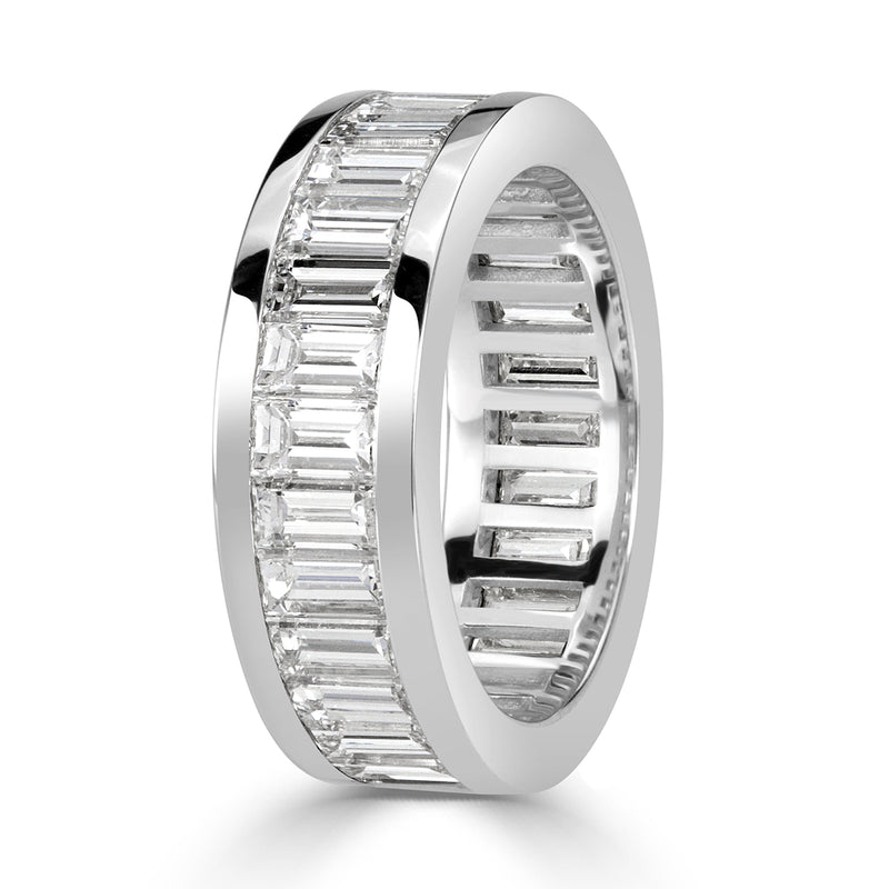 4.97ct Baguette Cut Diamond Eternity Band in 18k White Gold