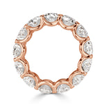 9.10ct Oval Cut Diamond Eternity Band in 18k Rose Gold