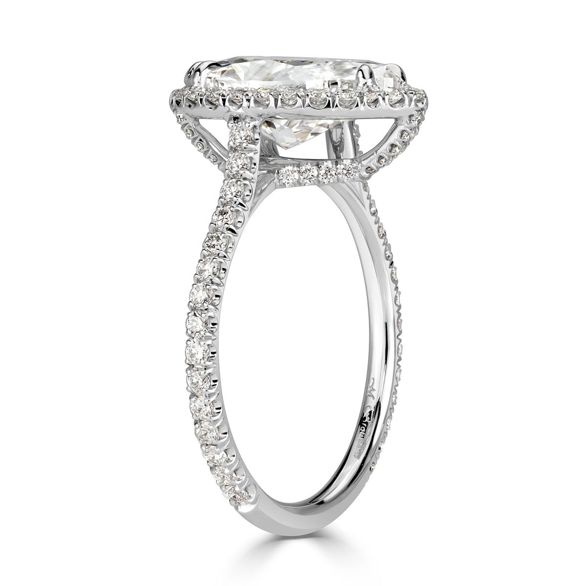 3.72ct Pear Shaped Diamond Engagement Ring