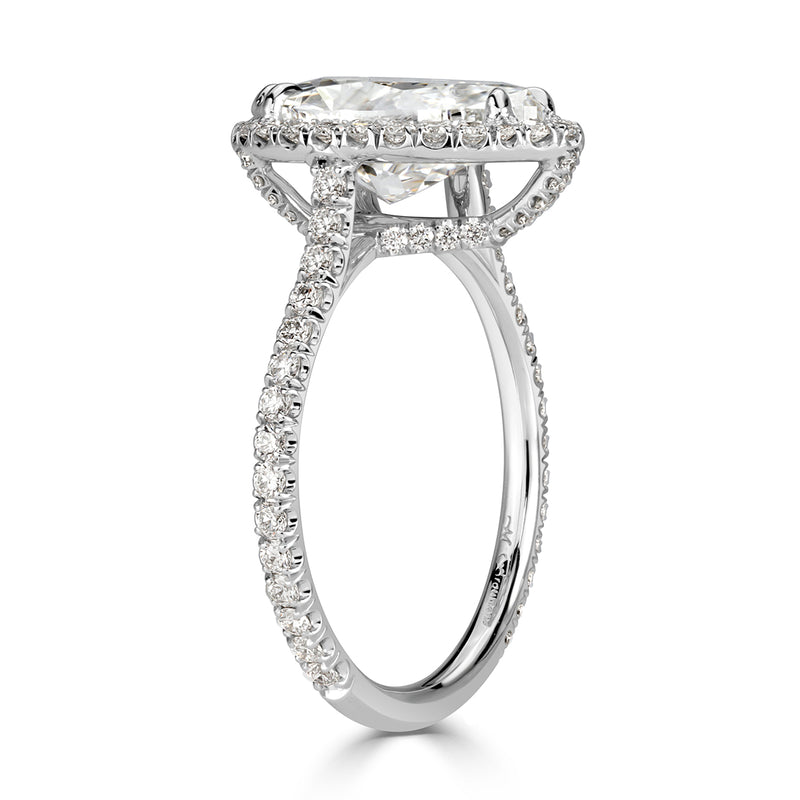 3.72ct Pear Shaped Diamond Engagement Ring