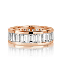 4.97ct Baguette Cut Diamond Eternity Band in 18k Rose Gold
