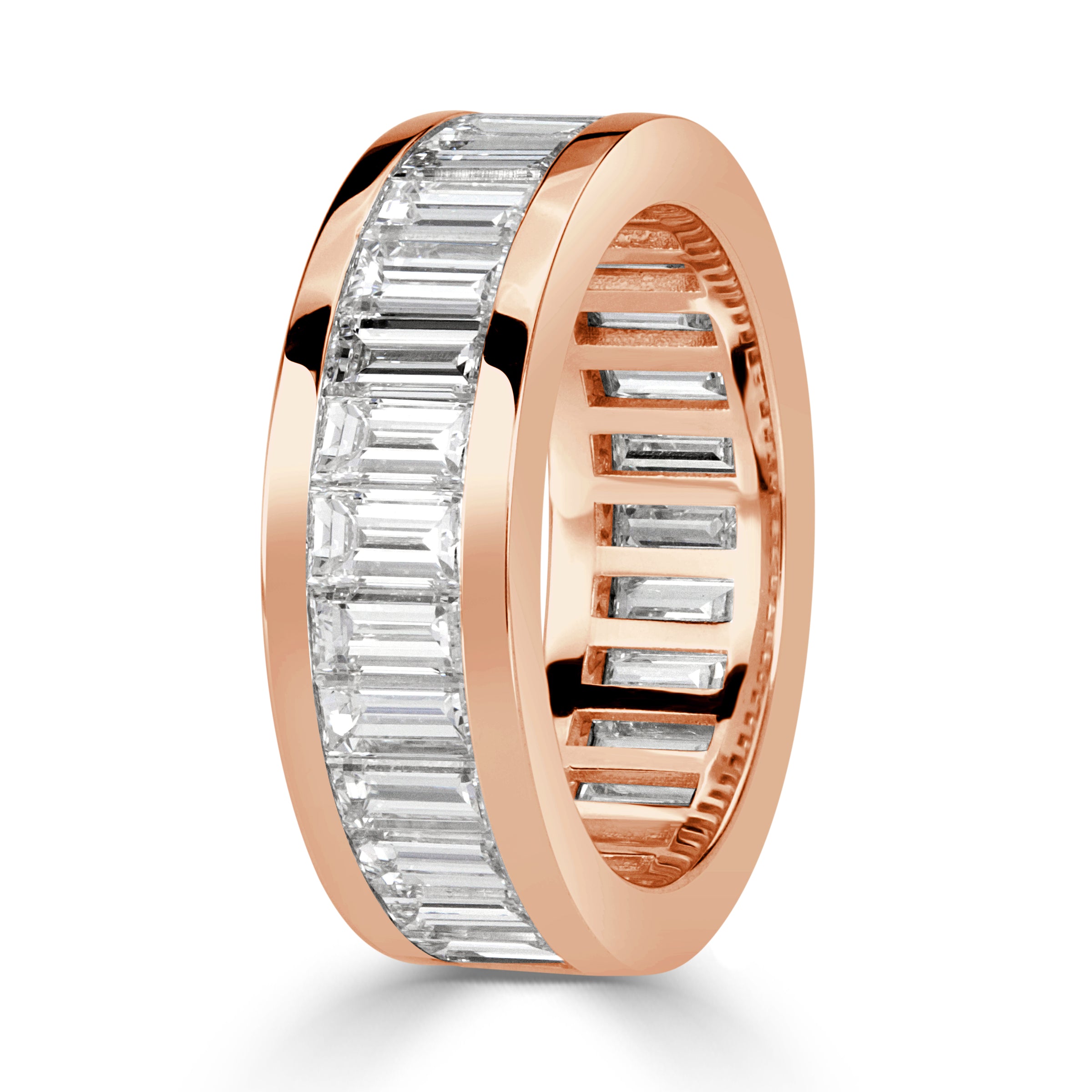4.97ct Baguette Cut Diamond Eternity Band in 18k Rose Gold