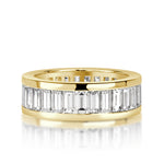 4.97ct Baguette Cut Diamond Eternity Band in 18k Yellow Gold