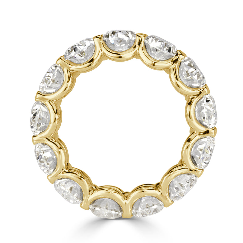9.10ct Oval Cut Diamond Eternity Band in 18k Yellow Gold