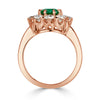 3.33ct Emerald and Diamond Halo Ring