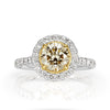 1.92ct Fancy Light Yellow Round Brilliant Cut Diamond Engagement Ring