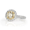 1.92ct Fancy Light Yellow Round Brilliant Cut Diamond Engagement Ring