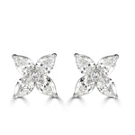 1.50ct Diamond Floral Stud Earrings