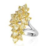 5.59ct Fancy Yellow Diamond Cluster Ring