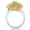 5.59ct Fancy Yellow Diamond Cluster Ring