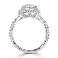 3.13ct Shield Cut Diamond Engagement Ring