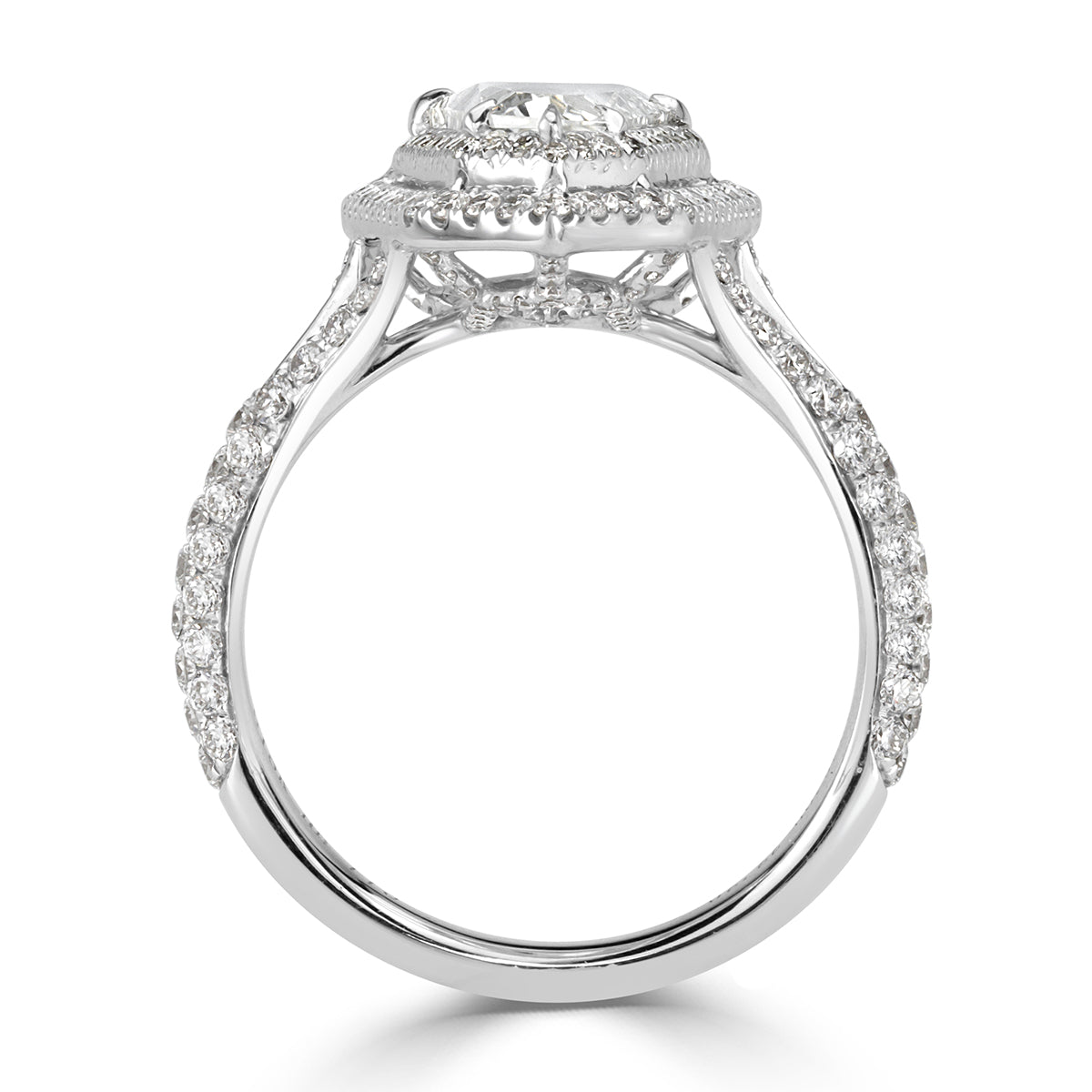 3.13ct Shield Cut Diamond Engagement Ring