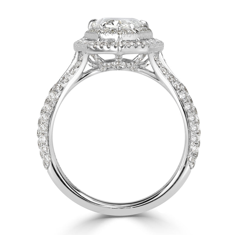 Salt and Pepper Shield Cut Diamond Engagement Ring Set – Kris Averi