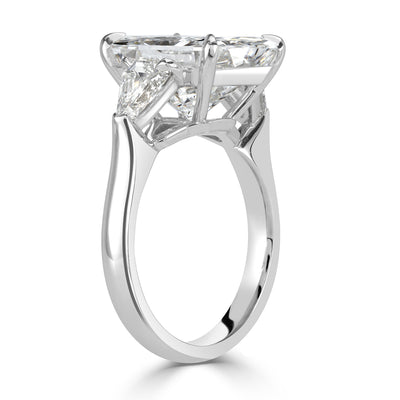 7.85ct Radiant Cut Diamond Engagement Ring