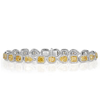 11.80ct Fancy Yellow Diamond Bracelet