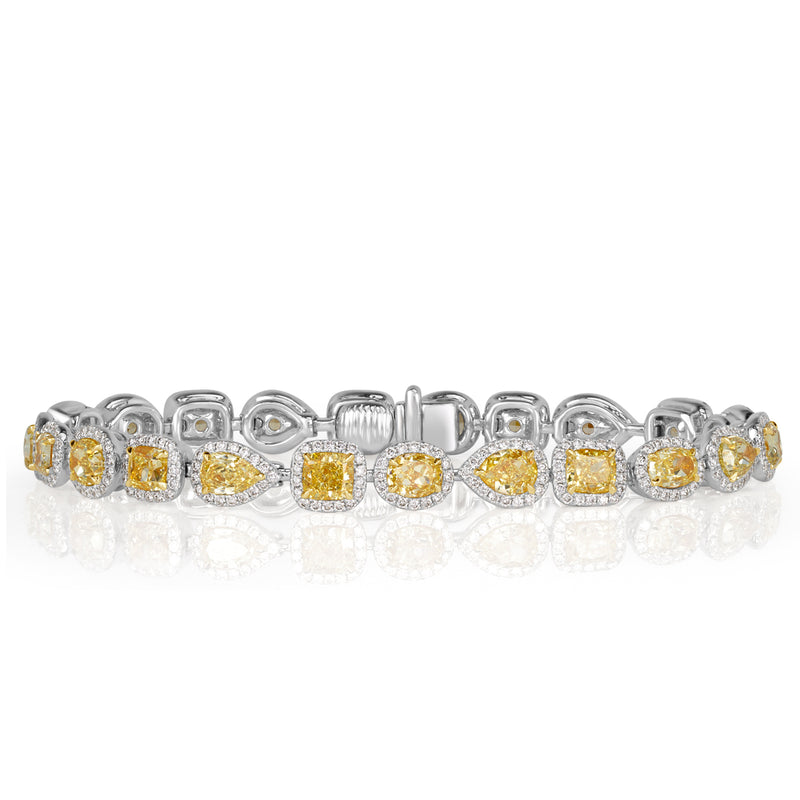 11.80ct Fancy Yellow Diamond Bracelet