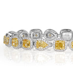 11.80ct Fancy Yellow Diamond Tennis Bracelet