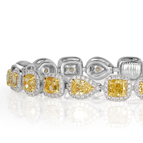 11.80ct Fancy Yellow Diamond Bracelet
