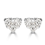 0.41ct Heart Shaped Diamond Stud Earrings