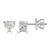 0.59ct Heart Shaped Mosaic Diamond Stud Earrings