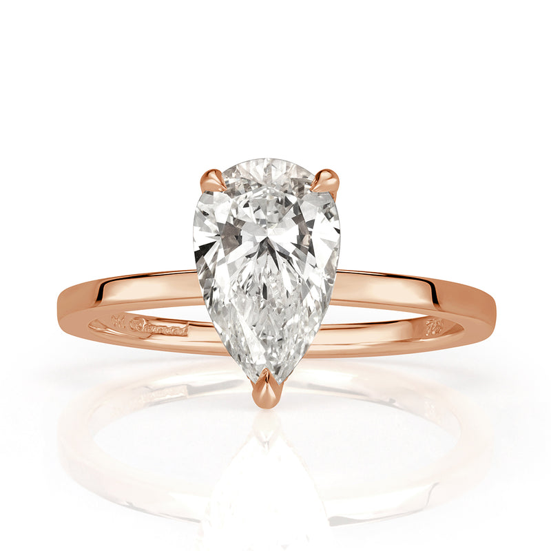 1.58ct Pear Shaped Diamond Engagement Ring