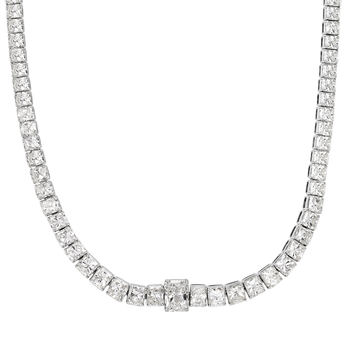 Mark Broumand radiant cut tennis necklace