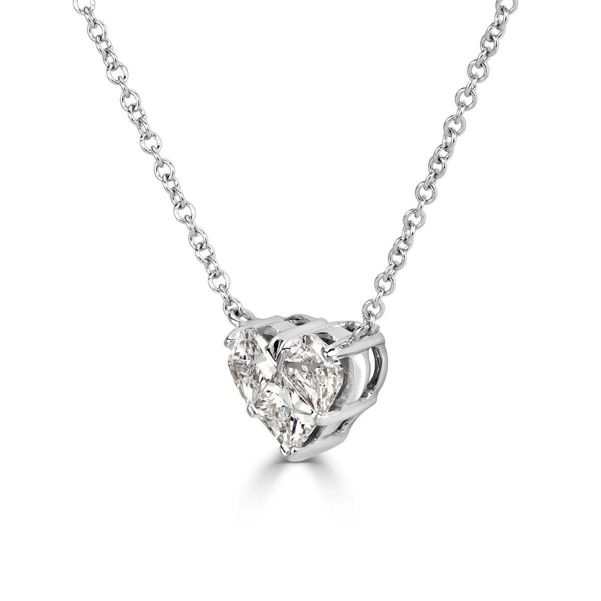 0.20ct Heart Shaped Diamond Mosaic Pendant
