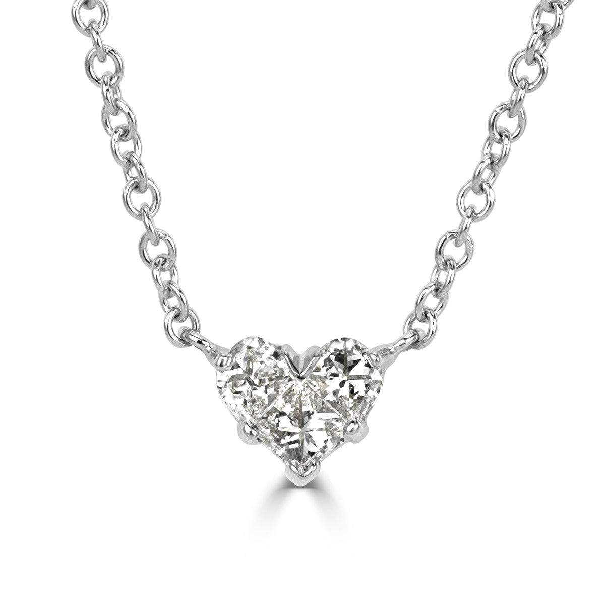 0.43ct Heart Shaped Diamond Pendant