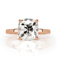 4.07ct Old Mine Cut Diamond Engagement Ring