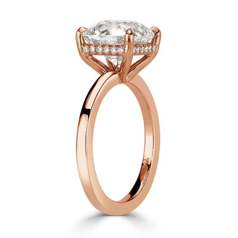 4.07ct Old Mine Cut Diamond Engagement Ring