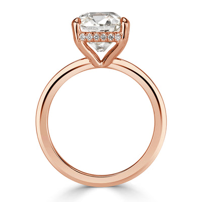 4.07ct Old Mine Cut Diamond Engagement Ring