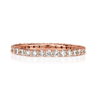 1.00ct Round Brilliant Cut Diamond Eternity Band in 18k Rose Gold