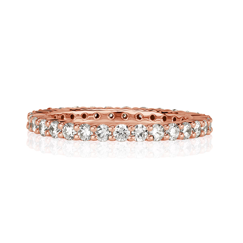 1.00ct Round Brilliant Cut Diamond Eternity Band in 18k Rose Gold