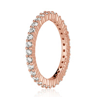 1.00ct Round Brilliant Cut Diamond Eternity Band in 18k Rose Gold