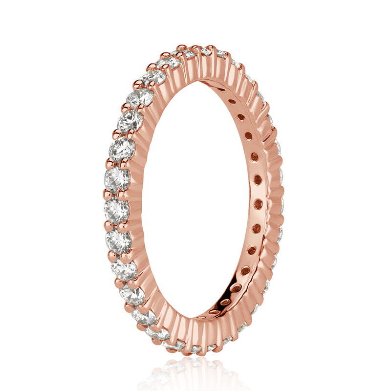 1.00ct Round Brilliant Cut Diamond Eternity Band in 18k Rose Gold