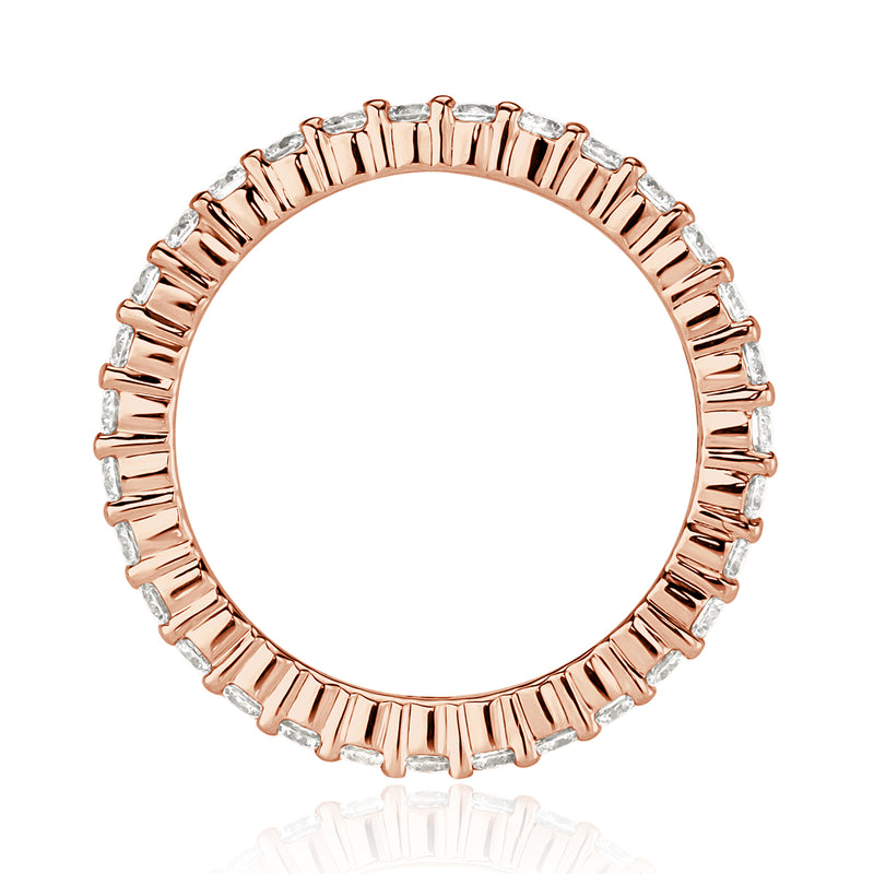 1.00ct Round Brilliant Cut Diamond Eternity Band in 18k Rose Gold