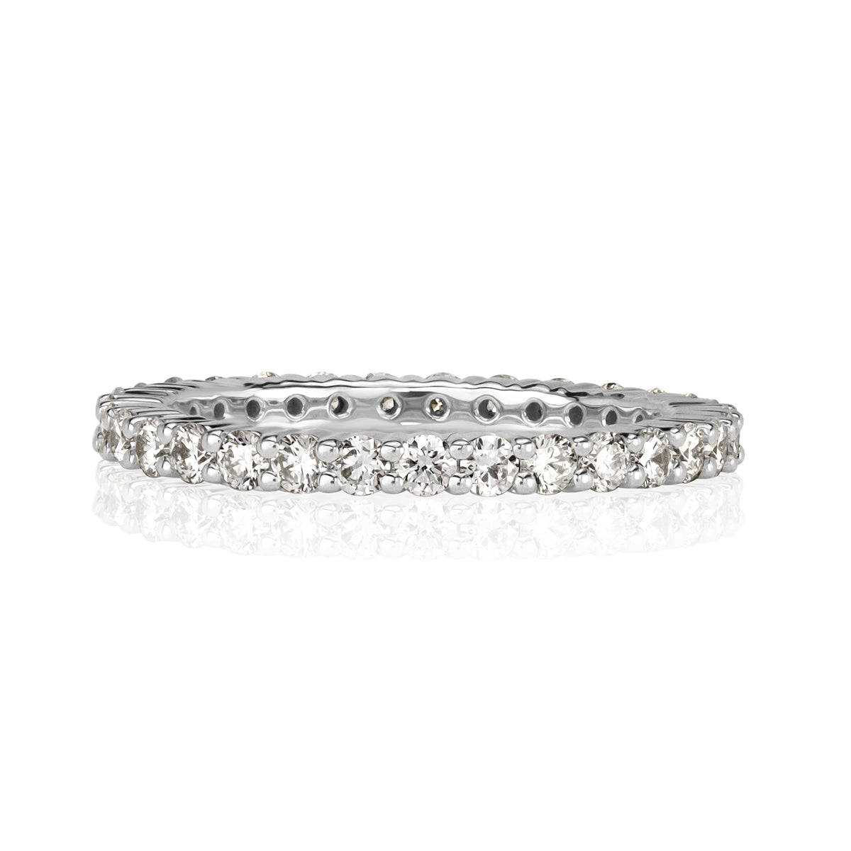 1.00ct Round Brilliant Cut Diamond Eternity Band in 18k White Gold