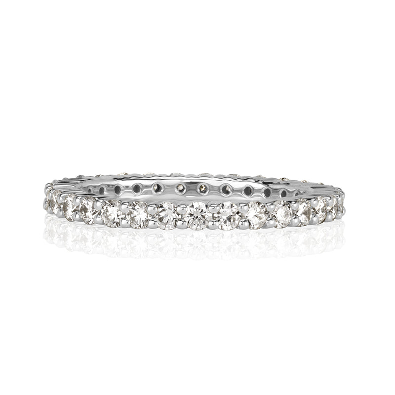 1.00ct Round Brilliant Cut Diamond Eternity Band in 18k White Gold