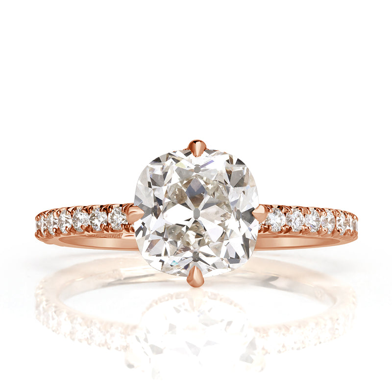 2.40ct Old Mine Cut Diamond Engagement Ring
