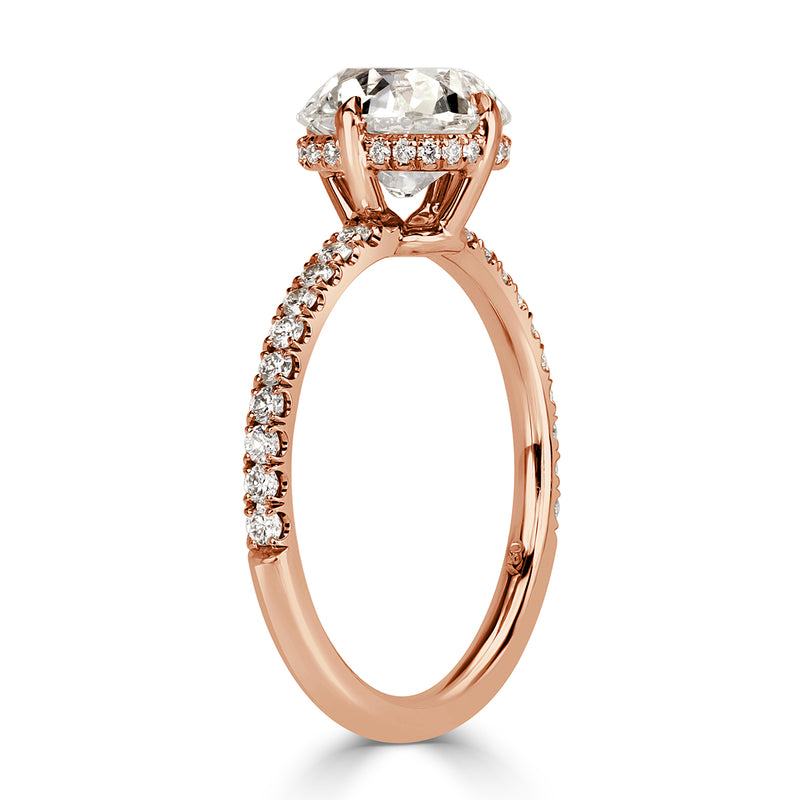 2.40ct Old Mine Cut Diamond Engagement Ring