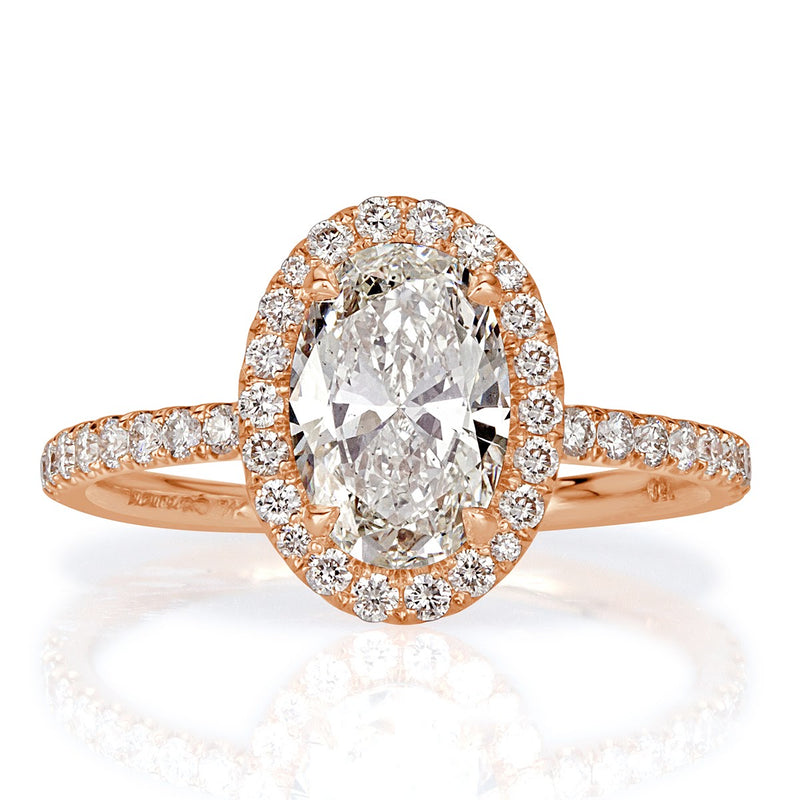 2.18ct Oval Cut Diamond Engagement Ring
