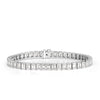 8.80ct Emerald Cut Bezel Set Diamond Tennis Bracelet in 18k White Gold in 6.75'