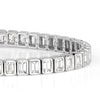 8.80ct Emerald Cut Bezel Set Diamond Tennis Bracelet in 18k White Gold