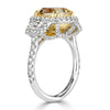 4.83ct Fancy Light Yellow Cushion Cut Diamond Engagement Ring
