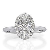 1.24ct Oval Cut Diamond Engagement Ring