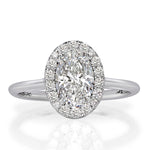1.24ct Oval Cut Diamond Engagement Ring