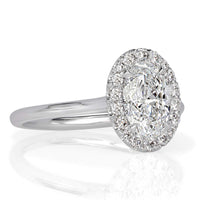 1.24ct Oval Cut Diamond Engagement Ring