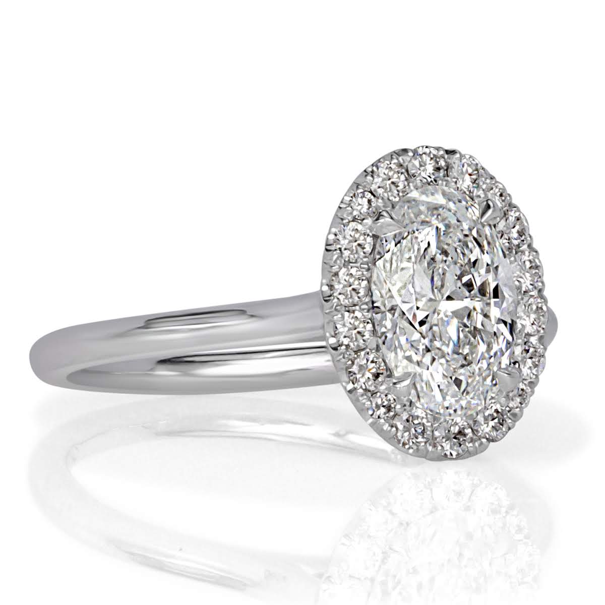 1.24ct Oval Cut Diamond Engagement Ring